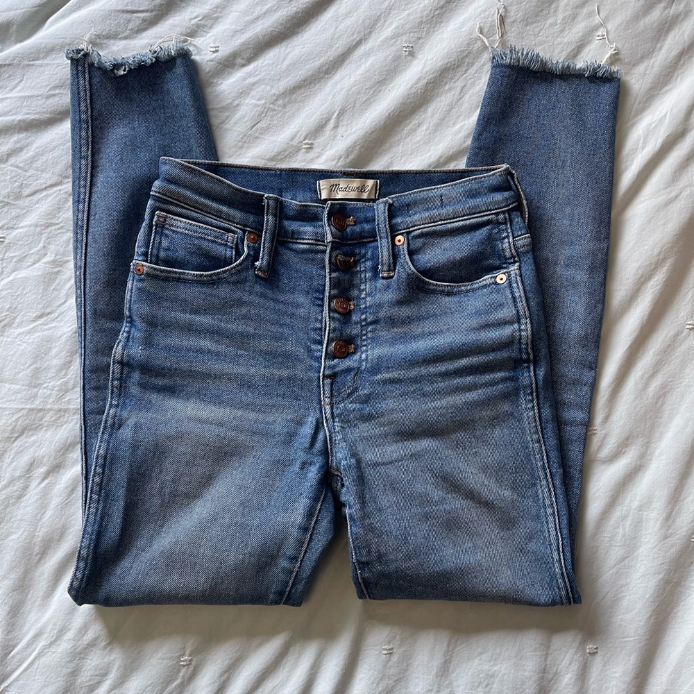 High Rise Button Fly Jeans
